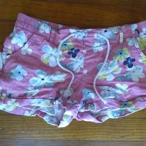 Floral shorts with white tie